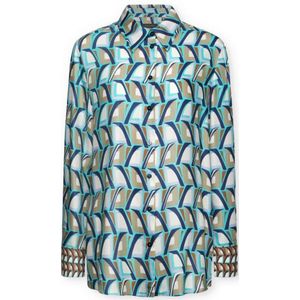 Elena Mirò, Dames, Blouses & Shirts, Veelkleurig, Maat: XL Viscose,