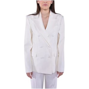 MVP wardrobe, Dames, Jassen, Wit, Maat: XS Wol,