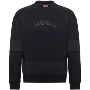 Hugo, Heren, Sweatshirts & Hoodies, Zwart, Maat: S Katoen,
