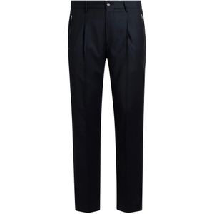 Etro, Heren, Broeken, Blauw, Maat: M Wol,