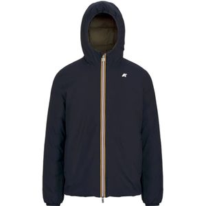 K-Way, Heren, Jassen, Blauw, Maat: L Leer,