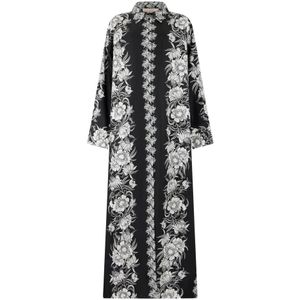 Valentino Garavani, Dames, Jurken, Zwart, Maat: 2XL Katoen,