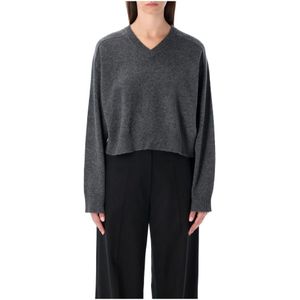 Loulou Studio, Dames, Truien, Grijs, Maat: M Kasjmier,