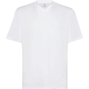 Brunello Cucinelli, Heren, Tops, Wit, Maat: 2XL