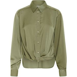 InWear, Dames, Blouses & Shirts, Groen, Maat: XS Poliester,