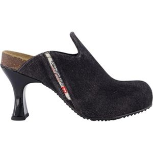 Diesel, Dames, Schoenen, Zwart, Maat: 35 EU Denim,