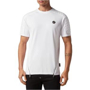 Philipp Plein, Heren, Tops, Wit, Maat: 2XL Katoen,