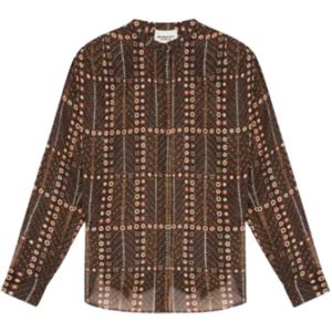 Isabel Marant, Dames, Blouses & Shirts, Bruin, Maat: 2XS Katoen,