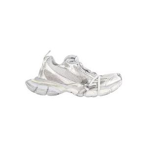 Balenciaga Metallic Effect Sneakers met Overdreven Zool , Gray , Dames , Maat: 40 EU