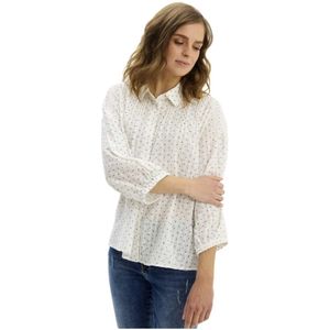 IN Front, Dames, Blouses & Shirts, Wit, Maat: L Katoen,