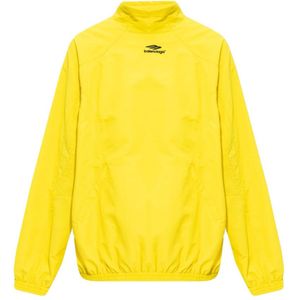 Balenciaga, Heren, Sweatshirts & Hoodies, Geel, Maat: S Polyamide,