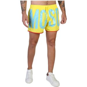 Moschino, Heren, Badkleding, Geel, Maat: S Poliester,