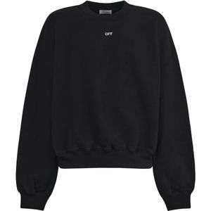 Off White, Heren, Sweatshirts & Hoodies, Zwart, Maat: L