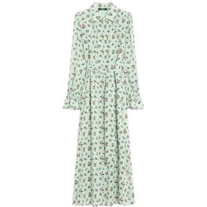 Weekend Max Mara, Dames, Jurken, Groen, Maat: XS Zijde,