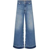 Jeans - Effen - Denim - High Waist - Wide Leg - Heavy Washed