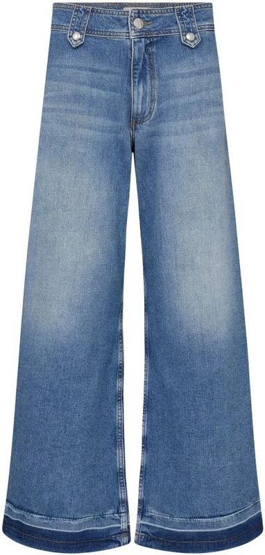 Jeans - Effen - Denim - High Waist - Wide Leg - Heavy Washed