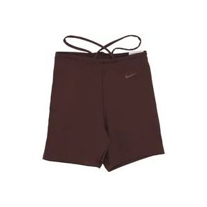 Nike Moderne Fietsbroek Aarde/pruim Eclipse , Brown , Dames , Maat: M