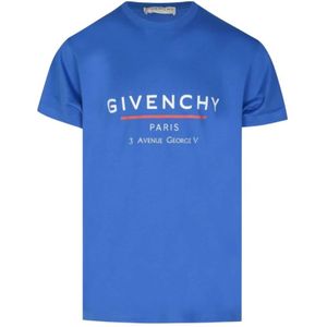 Givenchy, Heren, Tops, Blauw, Maat: L Katoen,