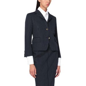 Thom Browne, Dames, Jassen, Blauw, Maat: S Wol,