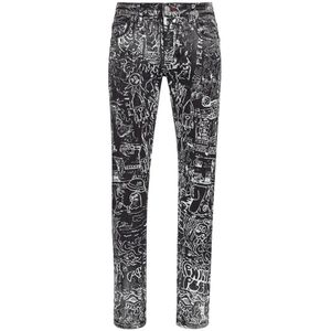 Philipp Plein, Heren, Jeans, Zwart, Maat: W29 Denim,