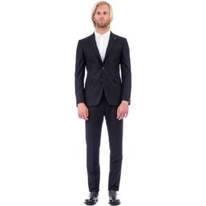 Tagliatore, Heren, Pakken, Zwart, Maat: M Wol,