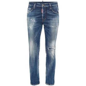 Dsquared2 Stijlvolle Herenbroeken , Blue , Heren , Maat: XS