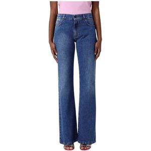 Msgm, Dames, Jeans, Blauw, Maat: XS Katoen,