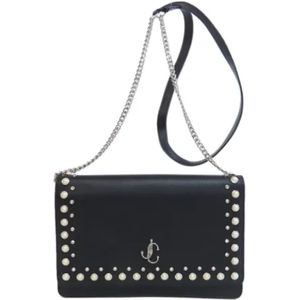 Jimmy Choo Pre-owned, Dames, Pre-owned, Zwart, Maat: ONE Size Leer,