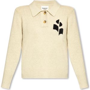 Marant étoile, Dames, Truien, Beige, Maat: 2XS Katoen,