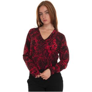 Liu Jo, Dames, Truien, Rood, Maat: XL Viscose,