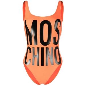 Moschino, Dames, Badkleding, Oranje, Maat: L