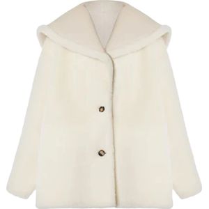 Alberta Ferretti, Dames, Mantels, Wit, Maat: S