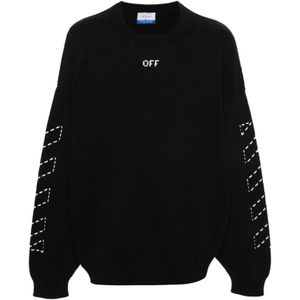 Off White, Heren, Truien, Zwart, Maat: S Katoen,