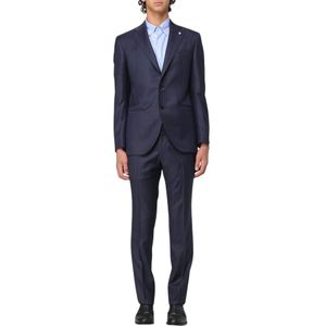 Luigi Bianchi Mantova, Heren, Pakken, Blauw, Maat: XL