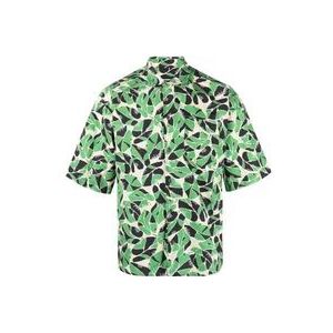Dsquared2 Short Sleeve Hemden , Green , Heren , Maat: XL
