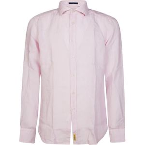 B.D Baggies, Heren, Overhemden, Roze, Maat: S Linnen,