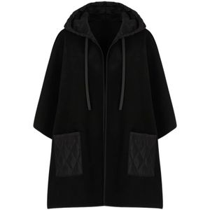 Twinset, Dames, Jassen, Zwart, Maat: ONE Size Viscose,