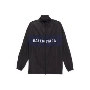 Balenciaga Jas met logo , Black , Heren , Maat: M