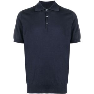 Brunello Cucinelli, Heren, Tops, Blauw, Maat: L Katoen,