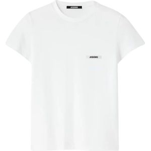Jacquemus, Dames, Tops, Wit, Maat: S Katoen,