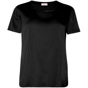 Liu Jo, Dames, Tops, Zwart, Maat: S Satijn,