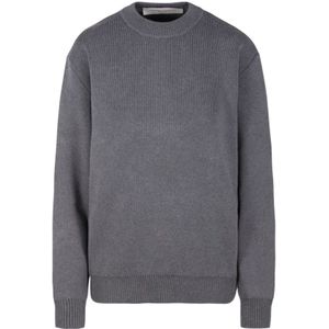 Golden Goose - Gebreide Trui - Grijs - Katoen - Ronde Hals - Lange Mouwen