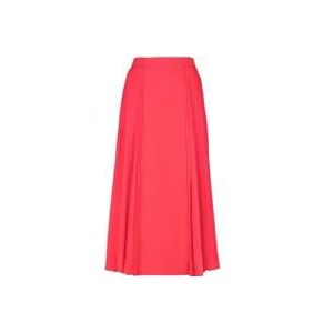 Balmain Mini monogram geplooide midi-rok , Pink , Dames , Maat: XS