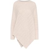 Cream - Crholiday O-Neck Knit Poncho - Oat Melange - 100% Polyester