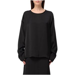 Fabiana Filippi - Top - Zwart - 100% VI - Lange Mouwen