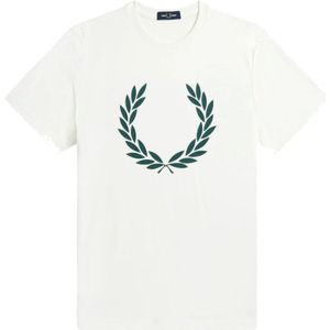 Fred Perry, Heren, Tops, Wit, Maat: L Katoen,
