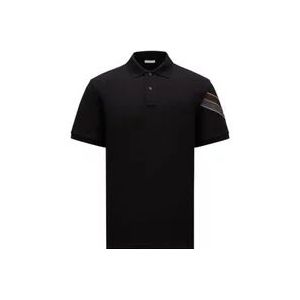 Moncler Logo-Patch Katoenen T-Shirt , Black , Heren , Maat: S