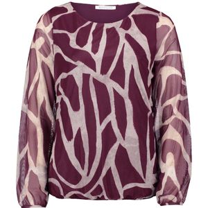 Betty & Co - Overhemden - Veelkleurig - Dames - Mesh-shirt met Elastische Tailleband