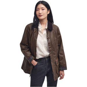 Barbour, Dames, Jassen, Bruin, Maat: S Katoen,
