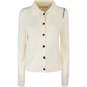 Marni - Cardigan - Crème - Gebreid - Klassieke Snit